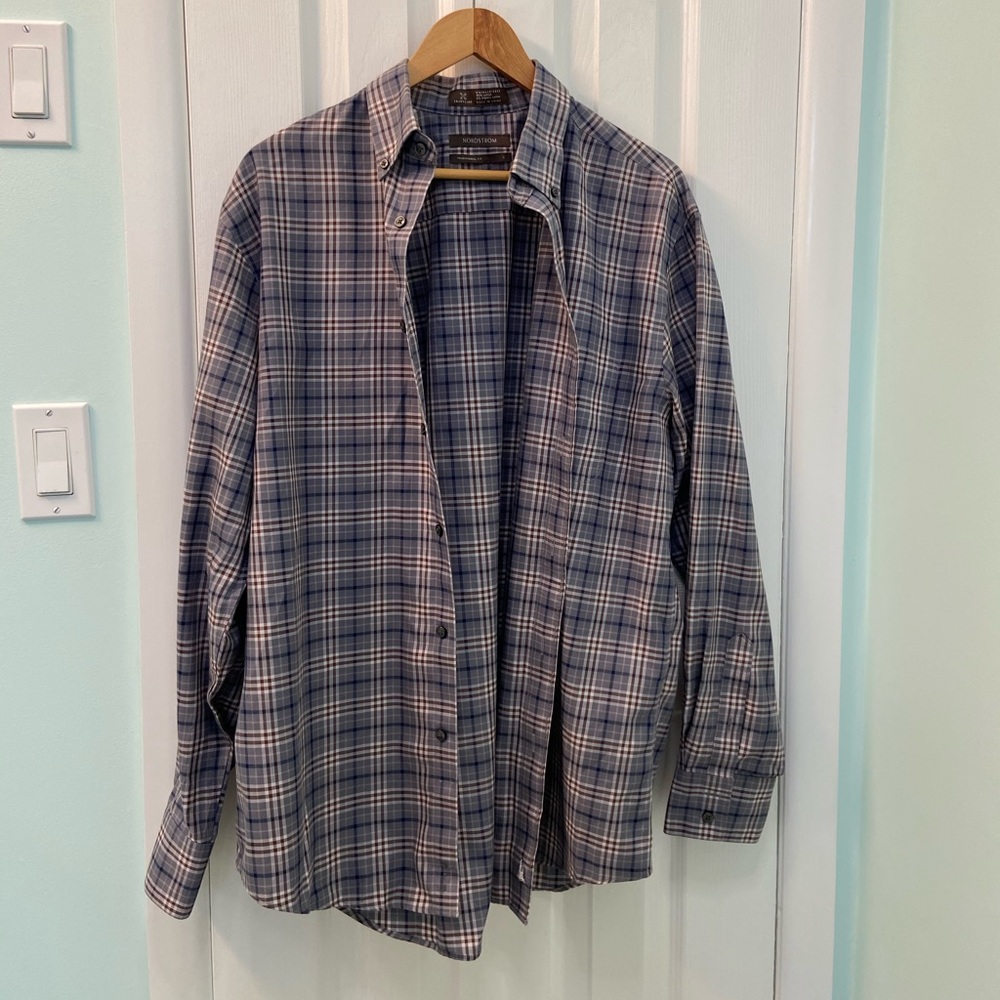 Nordstrom Gray Button Down Shirt